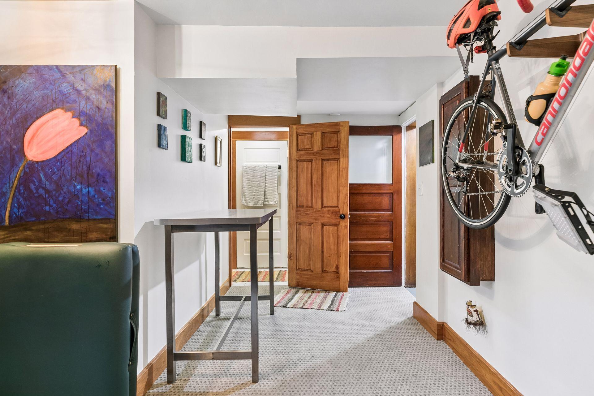 Lower level bedroom - bath straigh ahead - to the right is the basement area