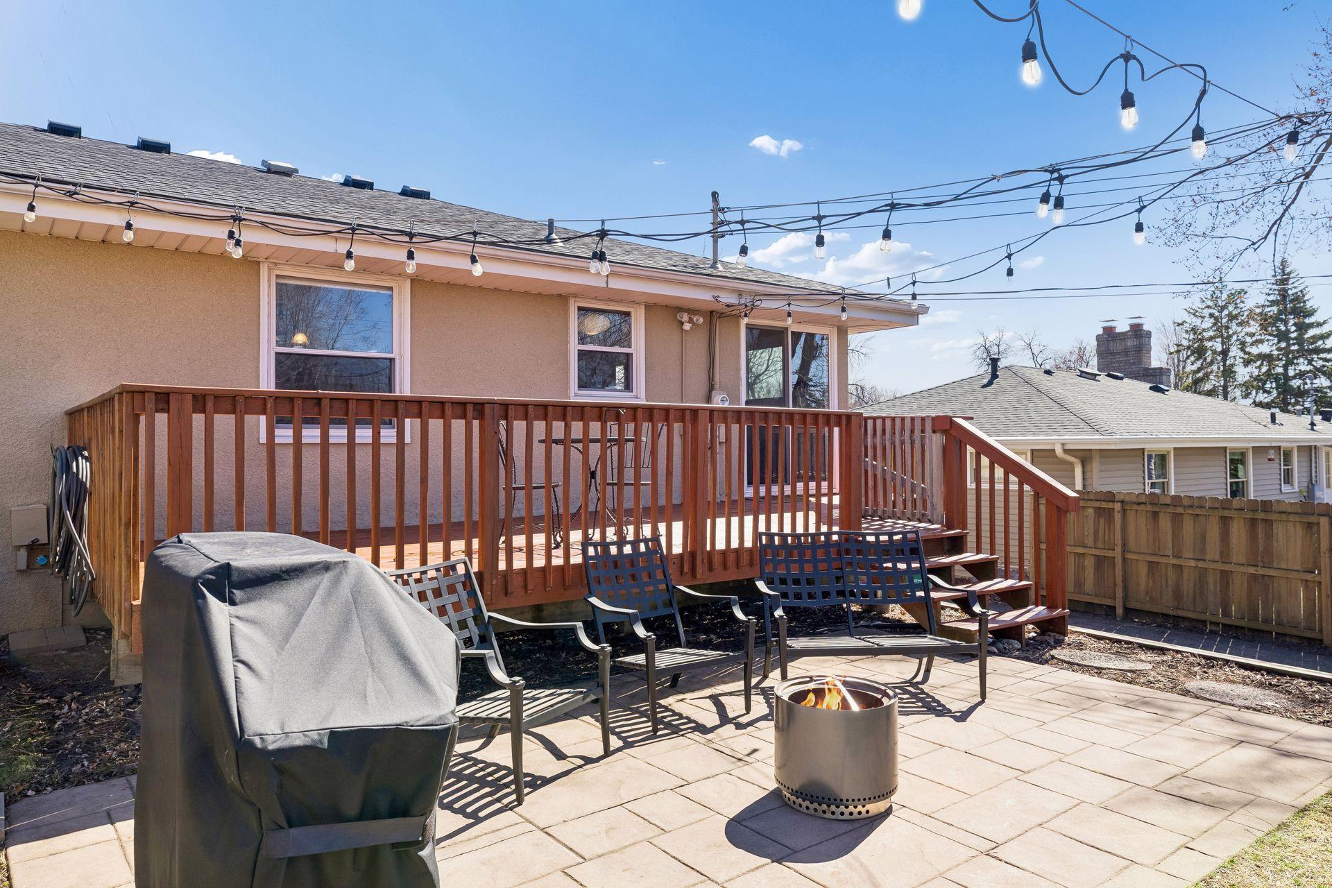 The patio is the perfect place to enjoy the spring, summer and fall evenings!