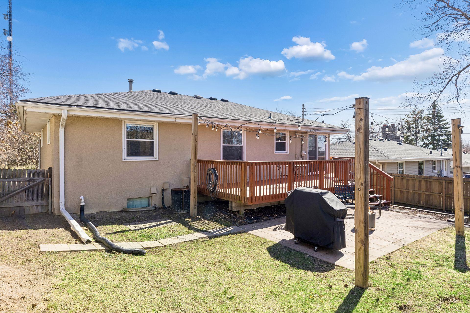 Backyard offers plenty of green space as well.