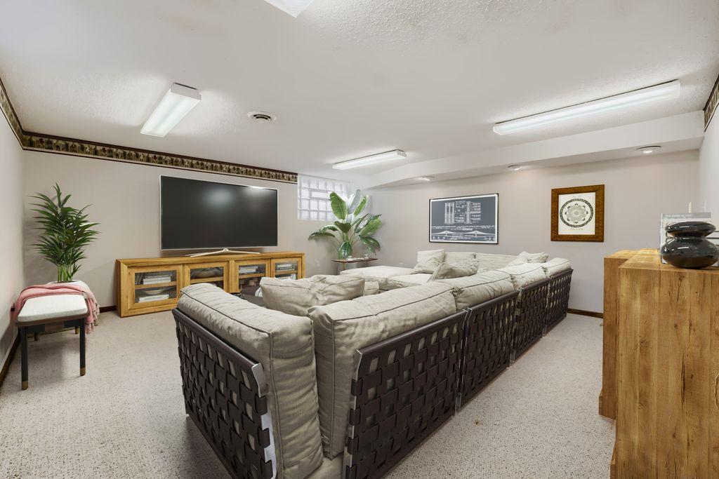 Media Room or lower bedroom Virtual Staged