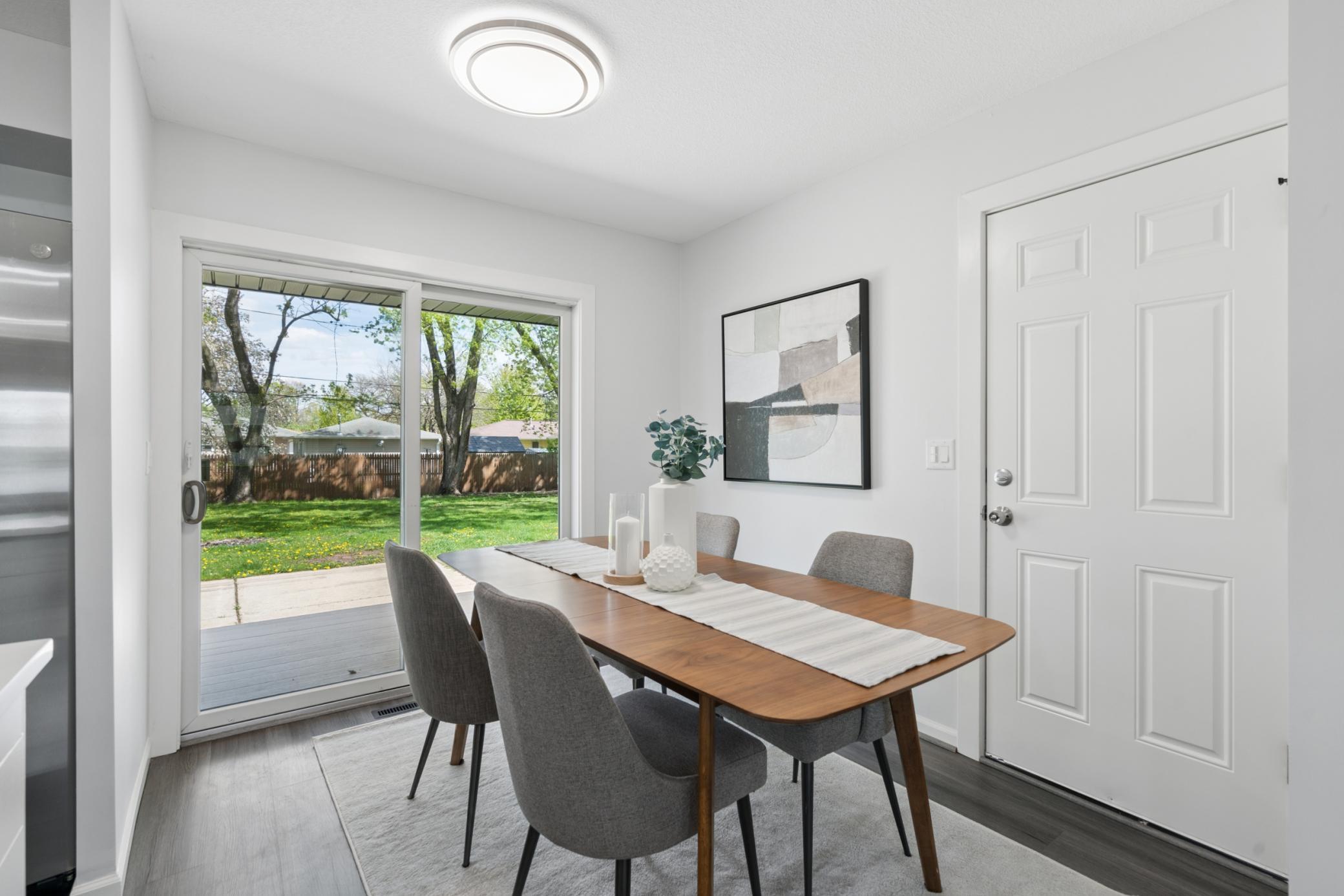 Dining Area that looks out to back yard