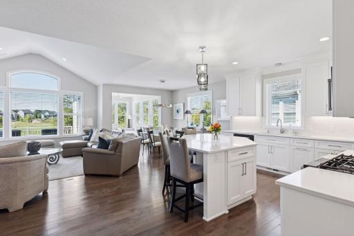 A wonderful open floor pan with stunning appointments and an elegant design