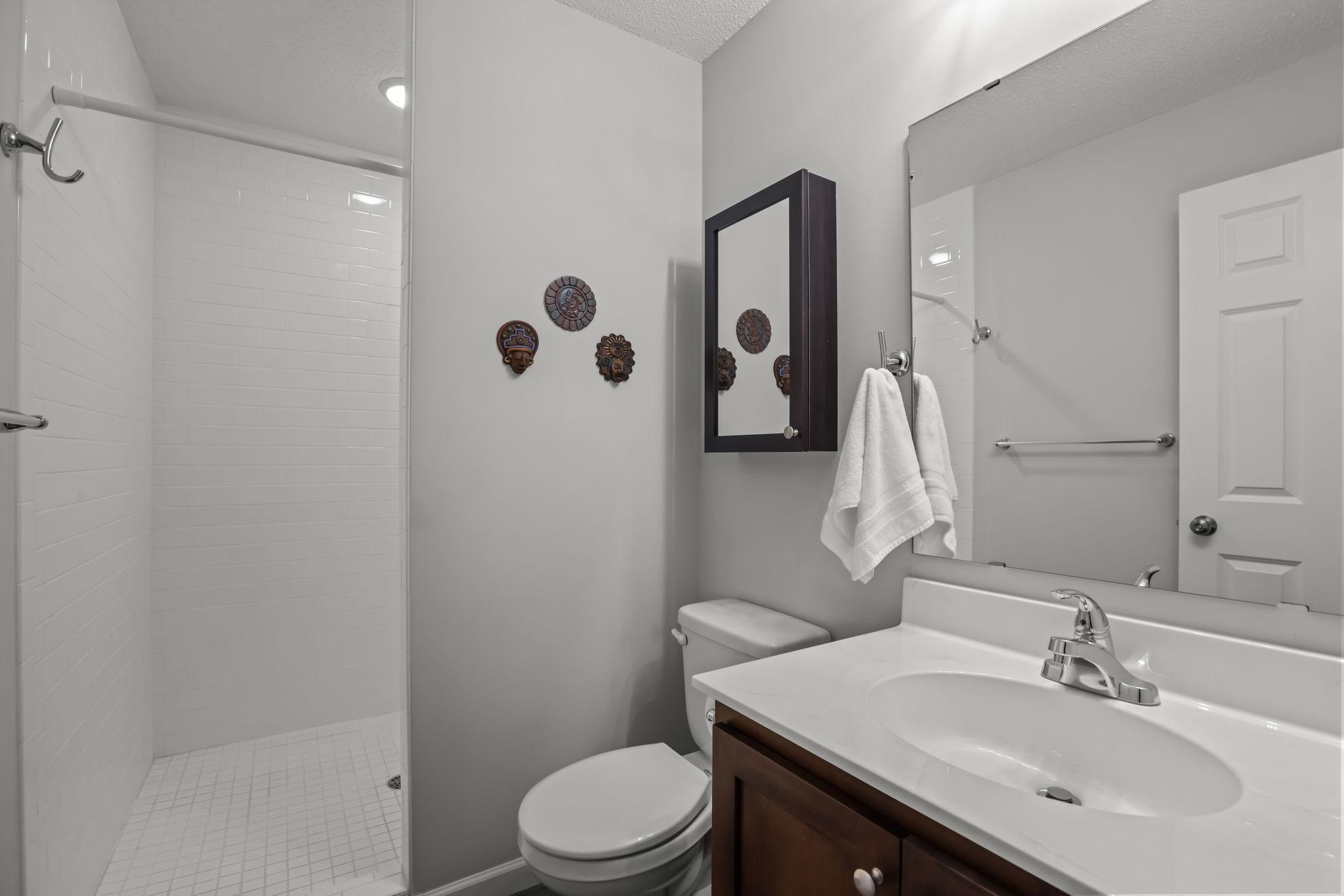 Lower level 3/4 bath