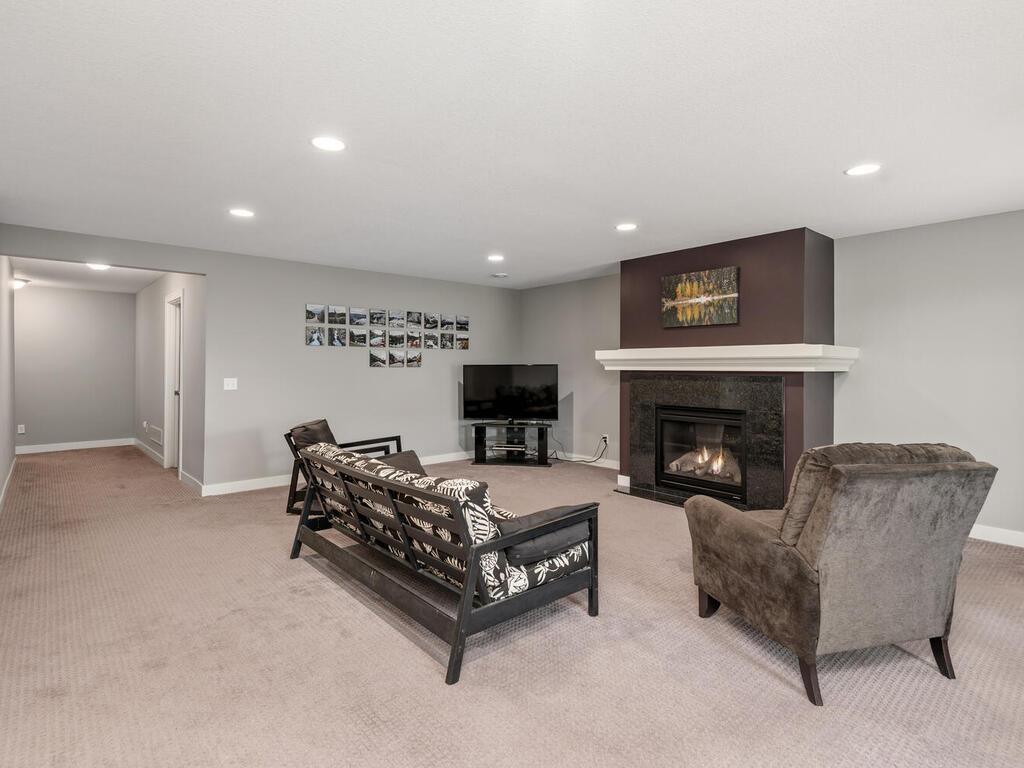Lower-level living space with great natural light.