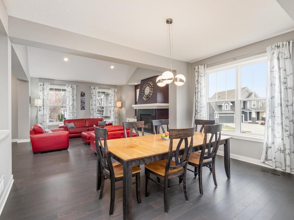 Spacious dining area open to kitchen, ideal for everyday living and gatherings.