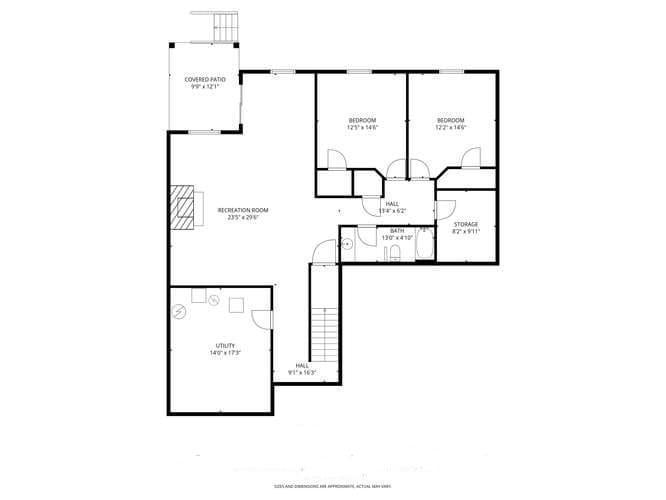 Lower level floor plan