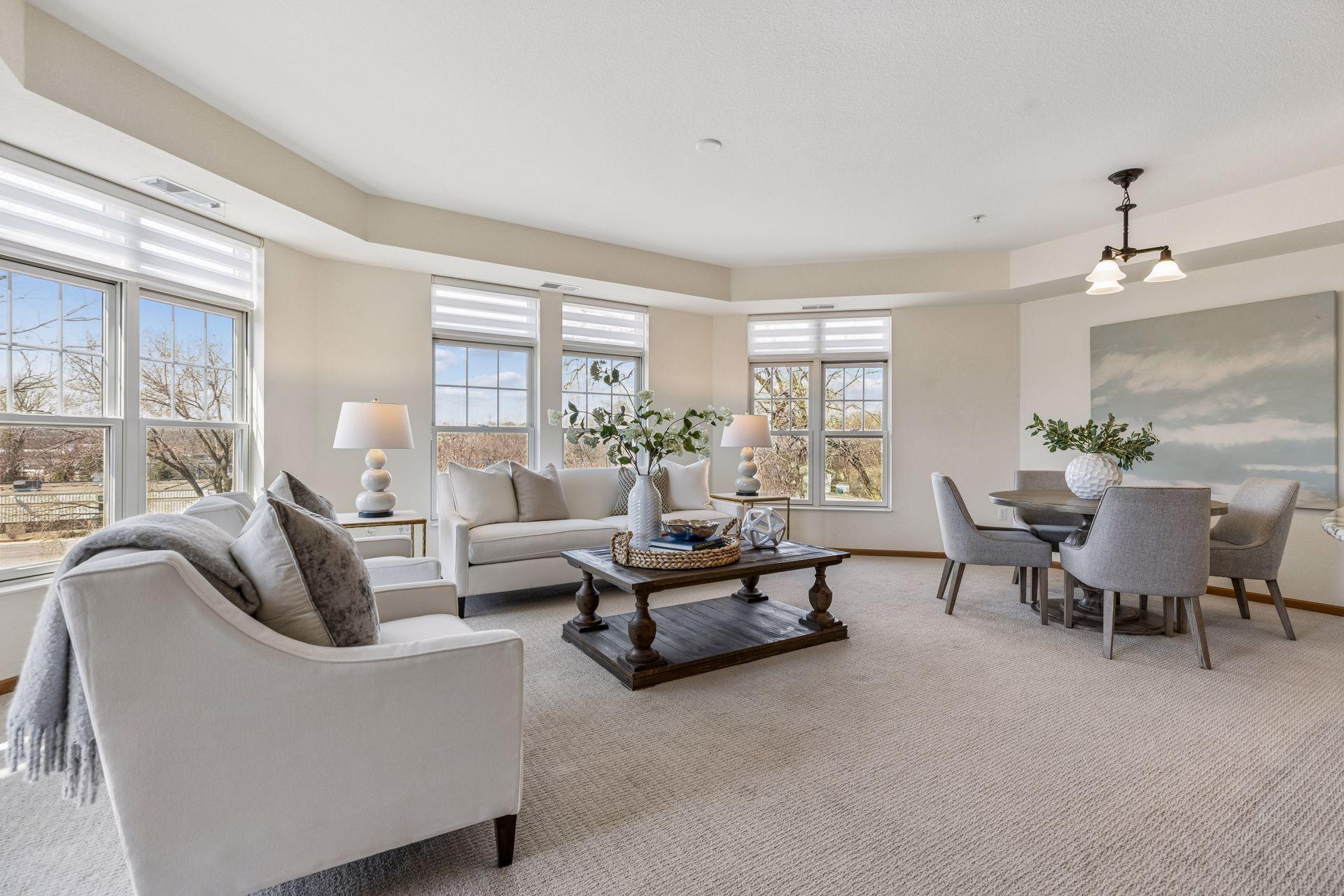 Bright south facing light and views.