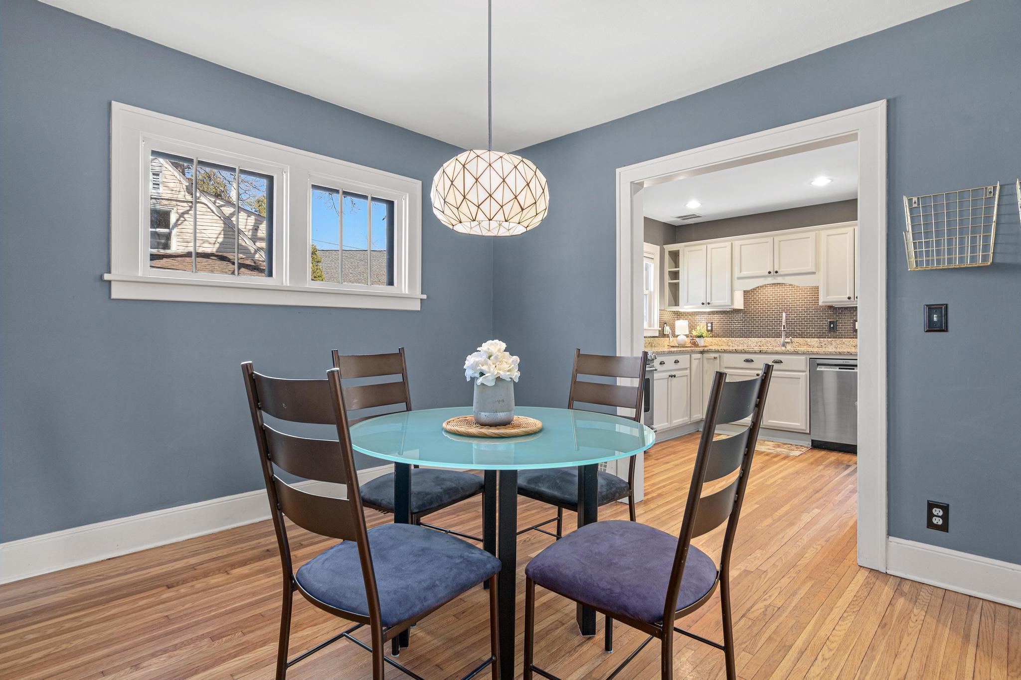 Dining space conveniently located off the kitchen.