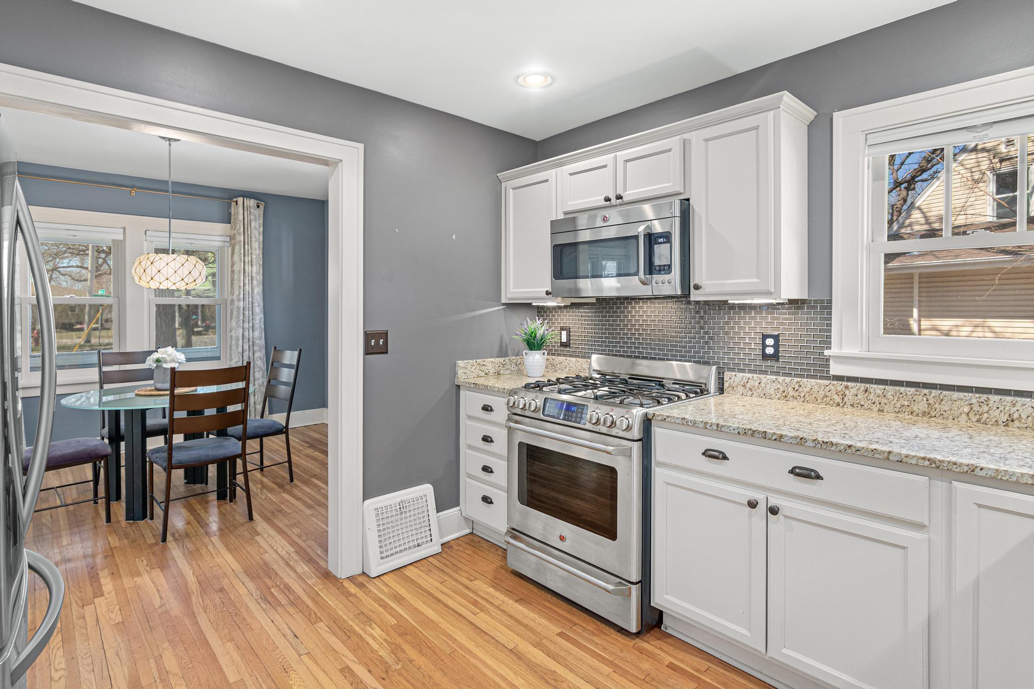 A great kitchen for cooking and gathering- kitchen window allows great natural light.