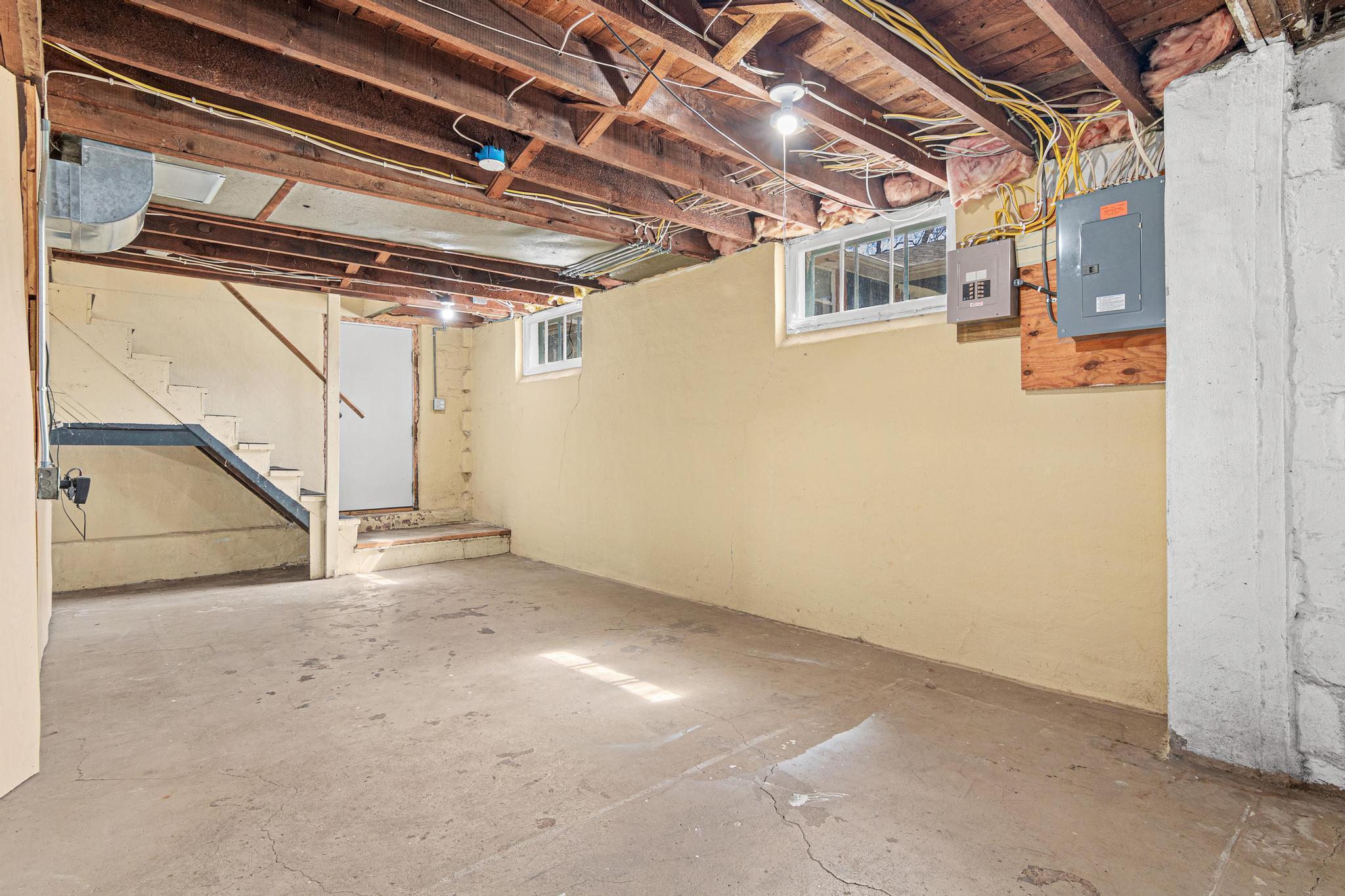 Build instant equity by finishing the lower level. High ceiling height makes this possible. Great exercise space or potential family room.