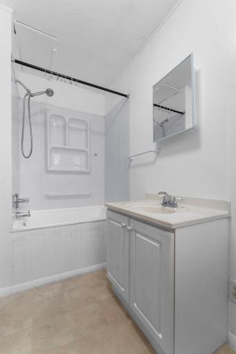 Attached primary full bath on main floor level