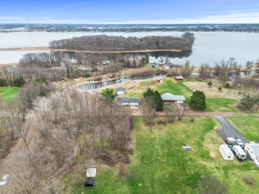 Just a short channel distance to access West Rush Lake with your boat. Channel depth is 10 to 15 feet. There is also room for a dock.