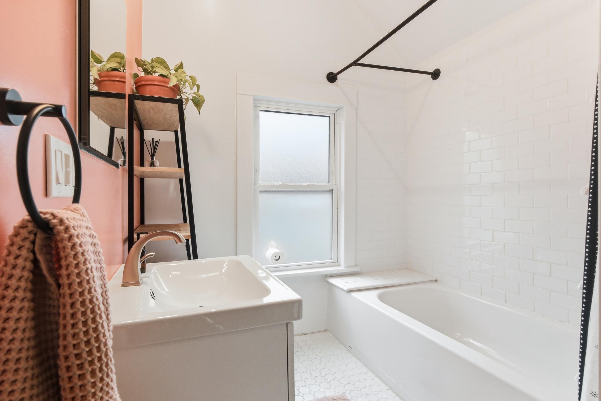 Second floor full bath is bright, spacious, and has everything you need!