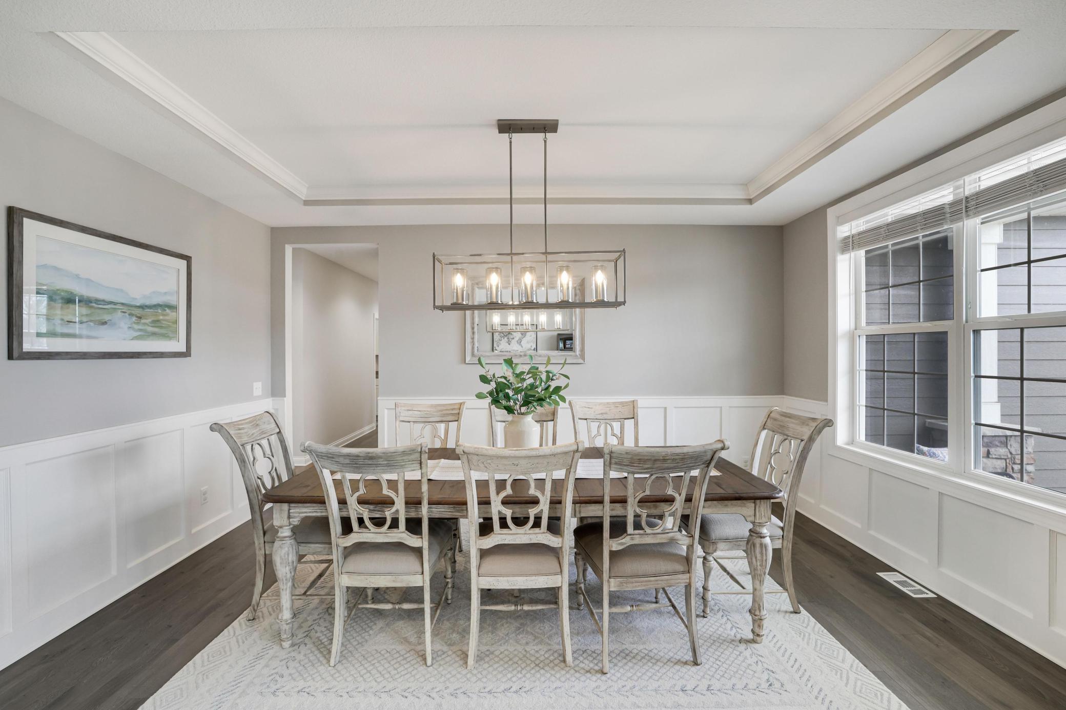 Formal dining area has plenty of room a for a large table