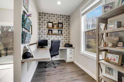 Flex/computer room off the informal dining area is handy for the whole family