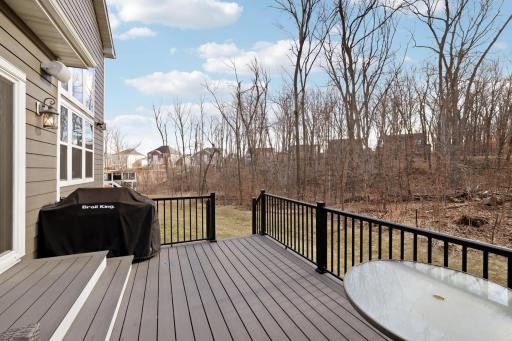 Huge deck has plenty of space for grilling, lounging, and dining