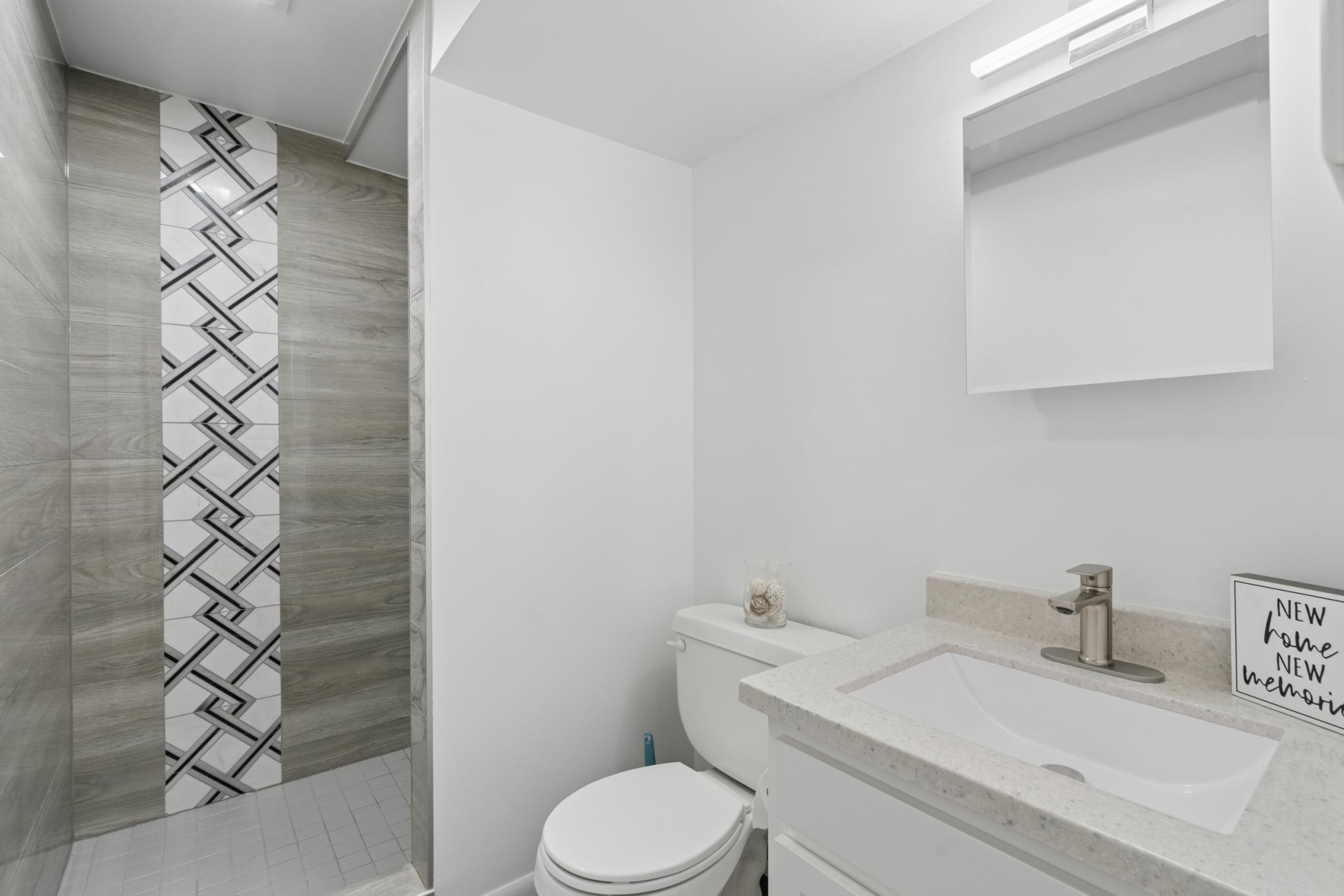 Updated Bath with Custom Shower