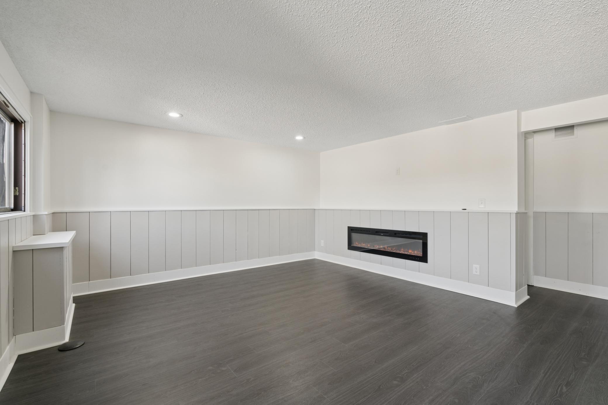 Family Room with New Cozy Fireplace