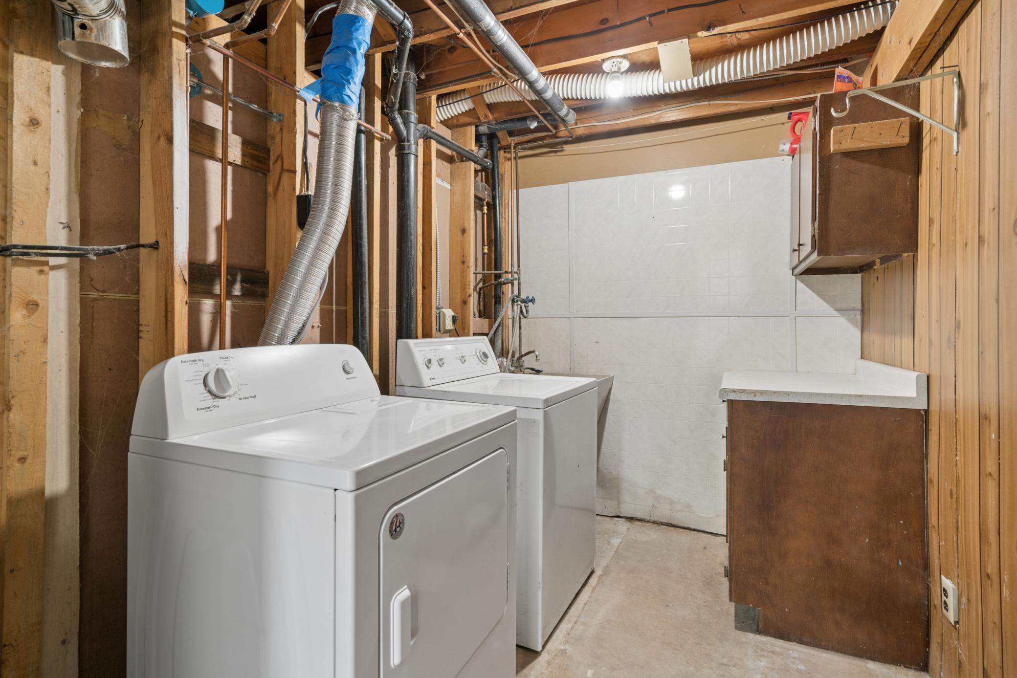 Lower Level Laundry with Sink