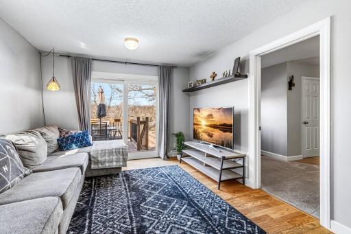 Cozy up in the large living room