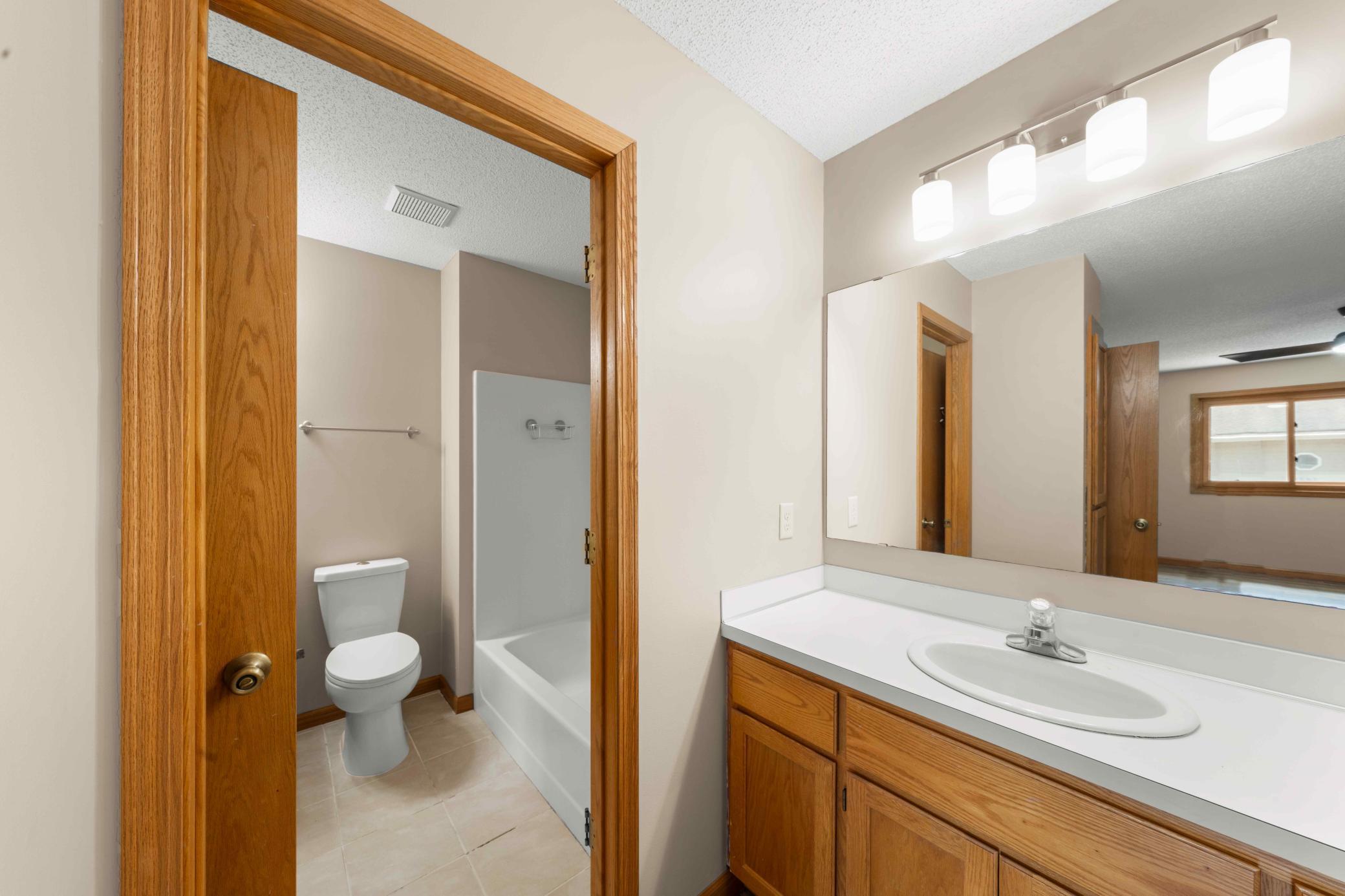 Owner's suite walk-through full bathroom