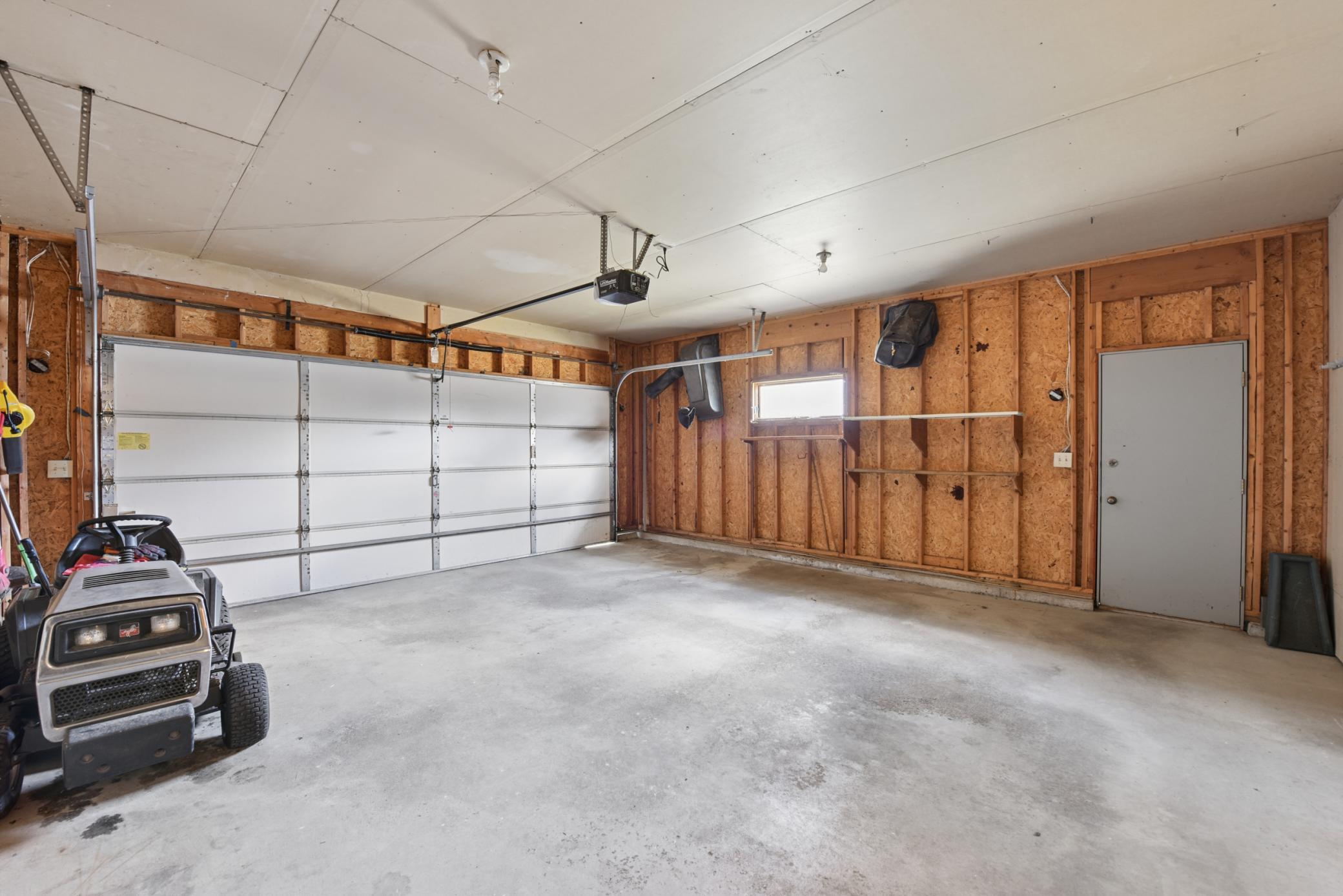 Two car attached garage