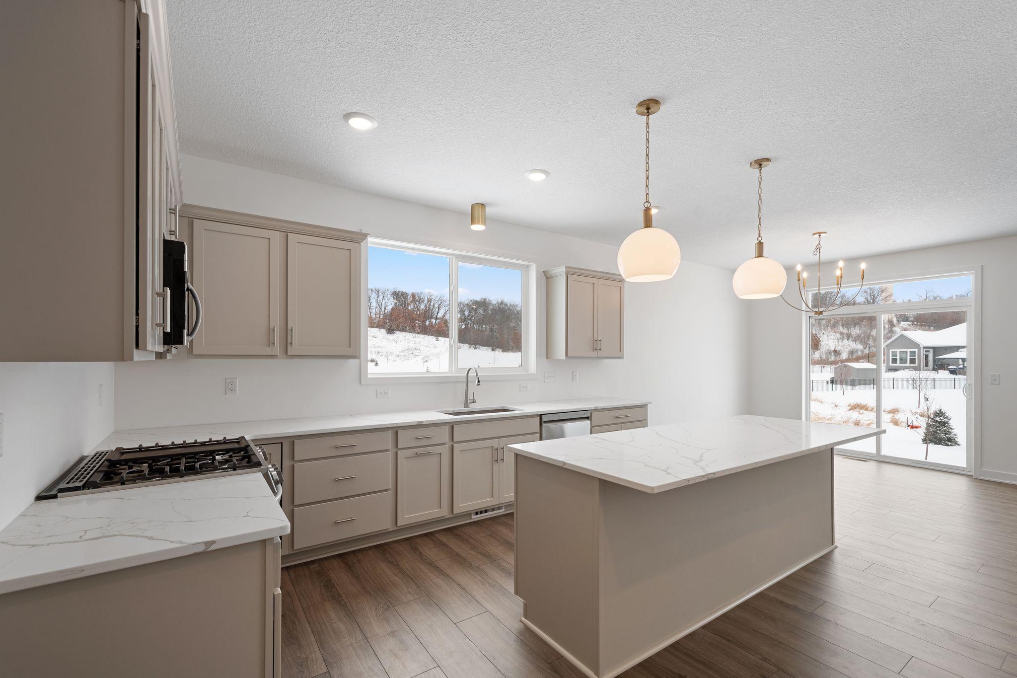 Lots of cabinet and countertop space