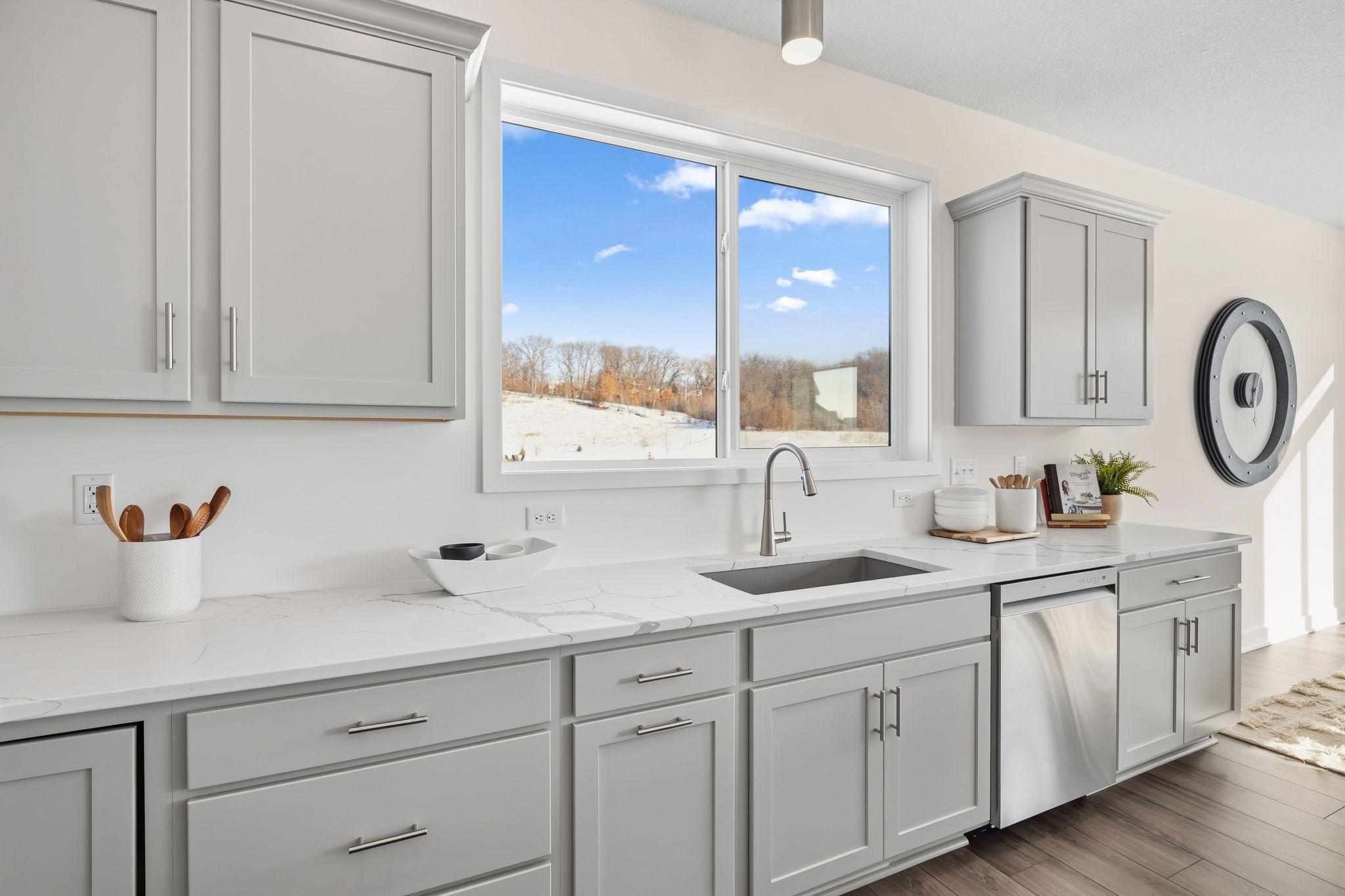 Huge window over kitchen sink