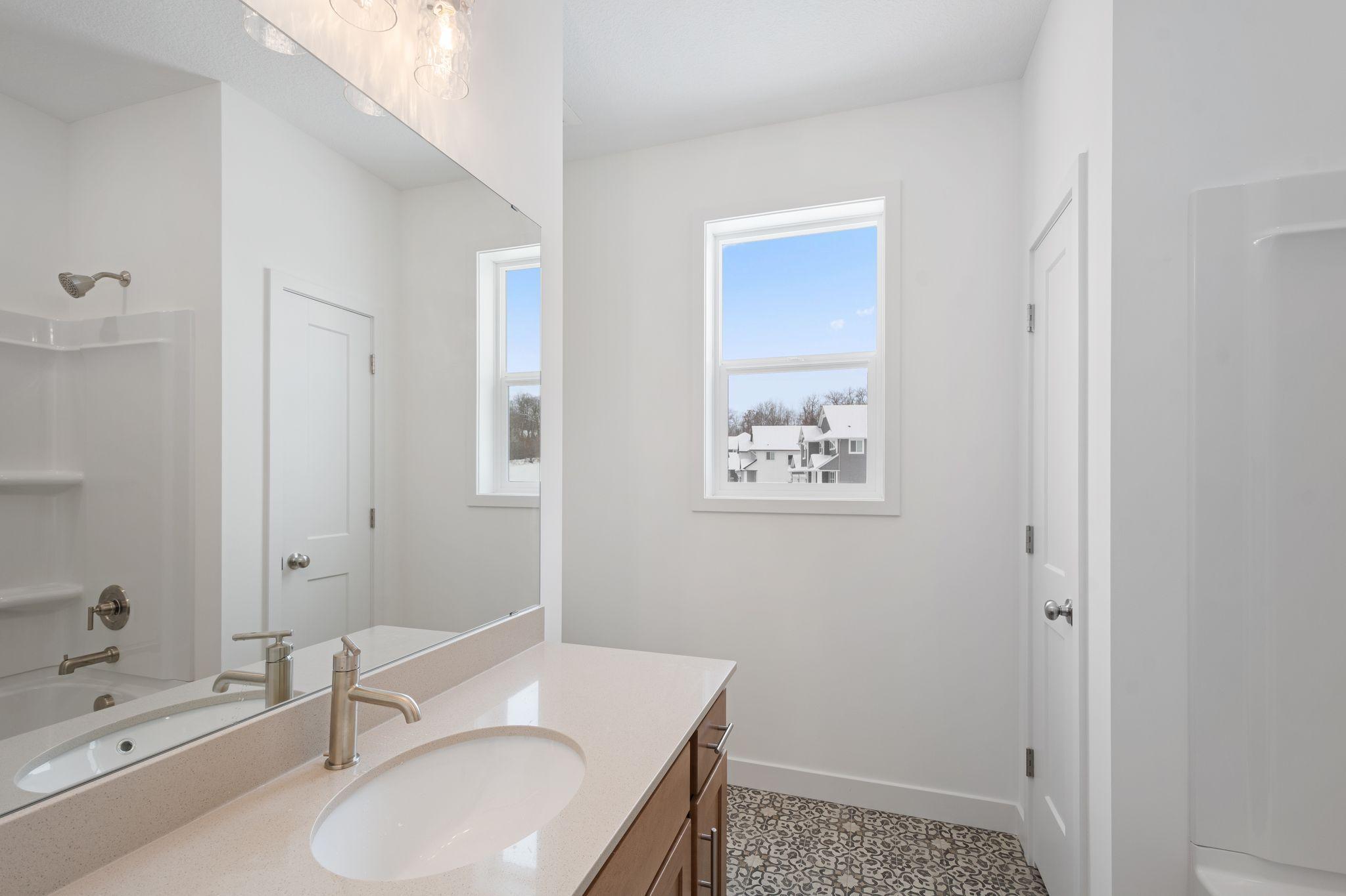 Main hall bathroom on upper level