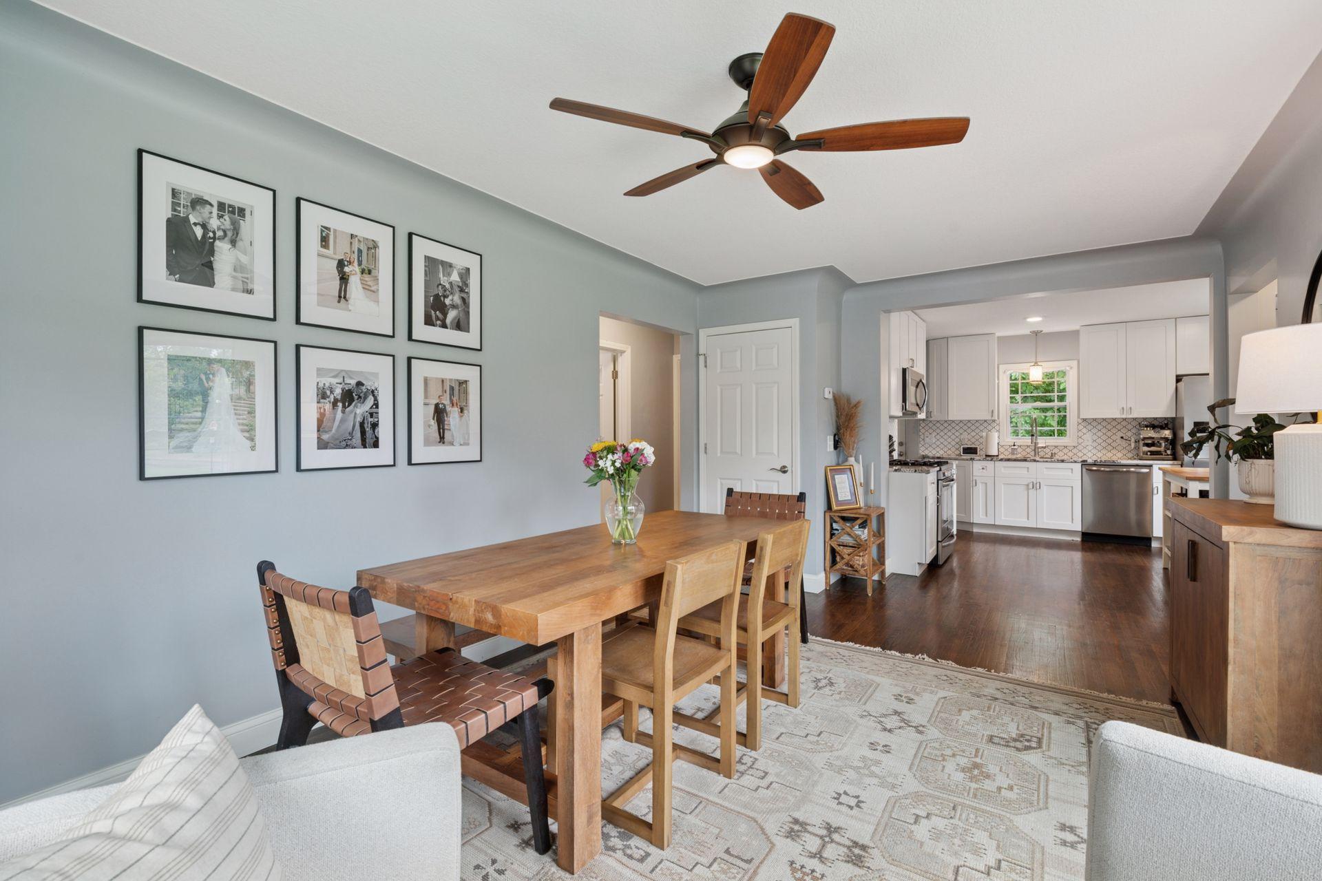 Main level opens to the kitchen