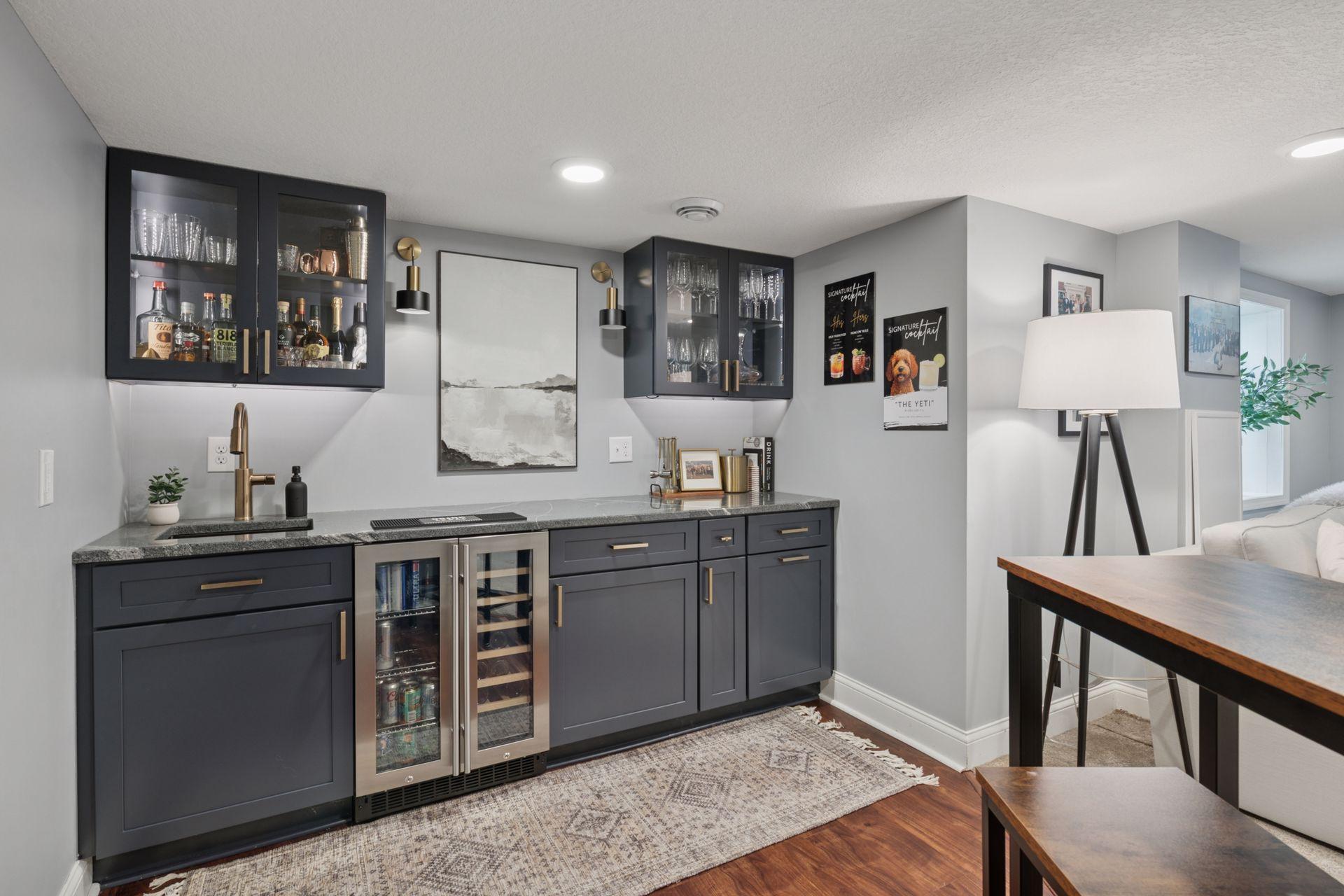 Walk Up Wet Bar Perfect for Entertaining