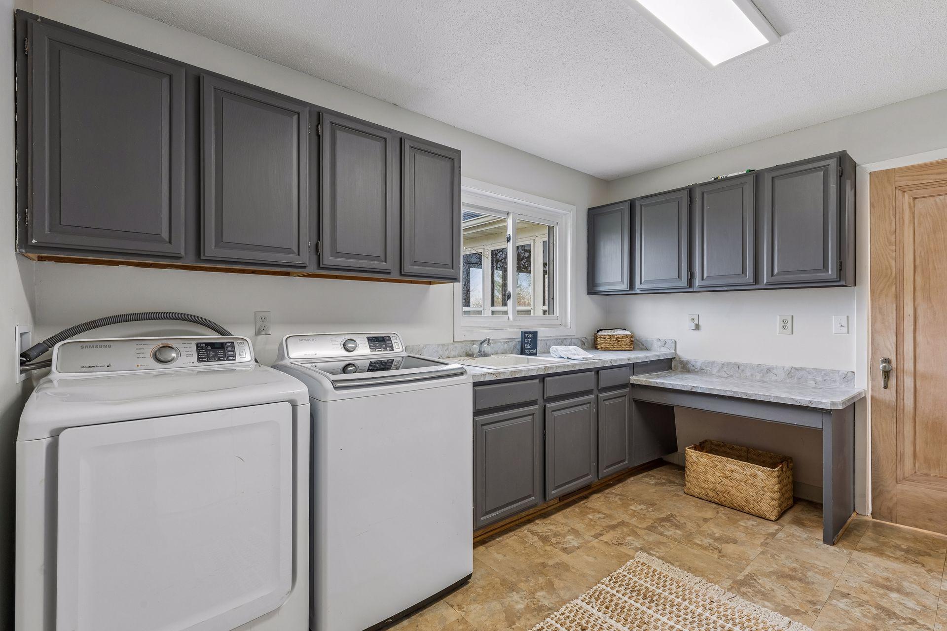 Spacious laundry room on the main level.