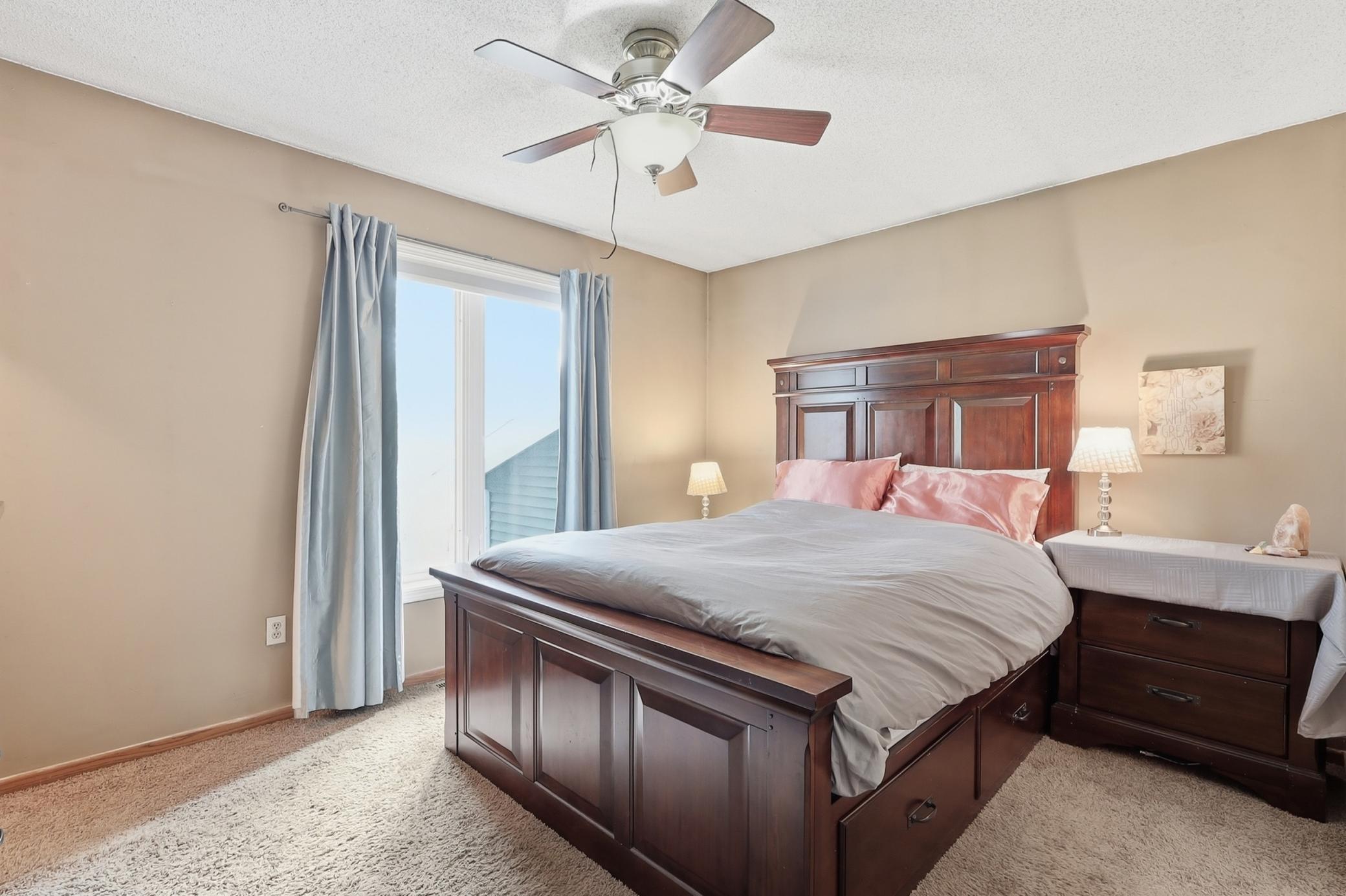 Primary bedroom fits a king