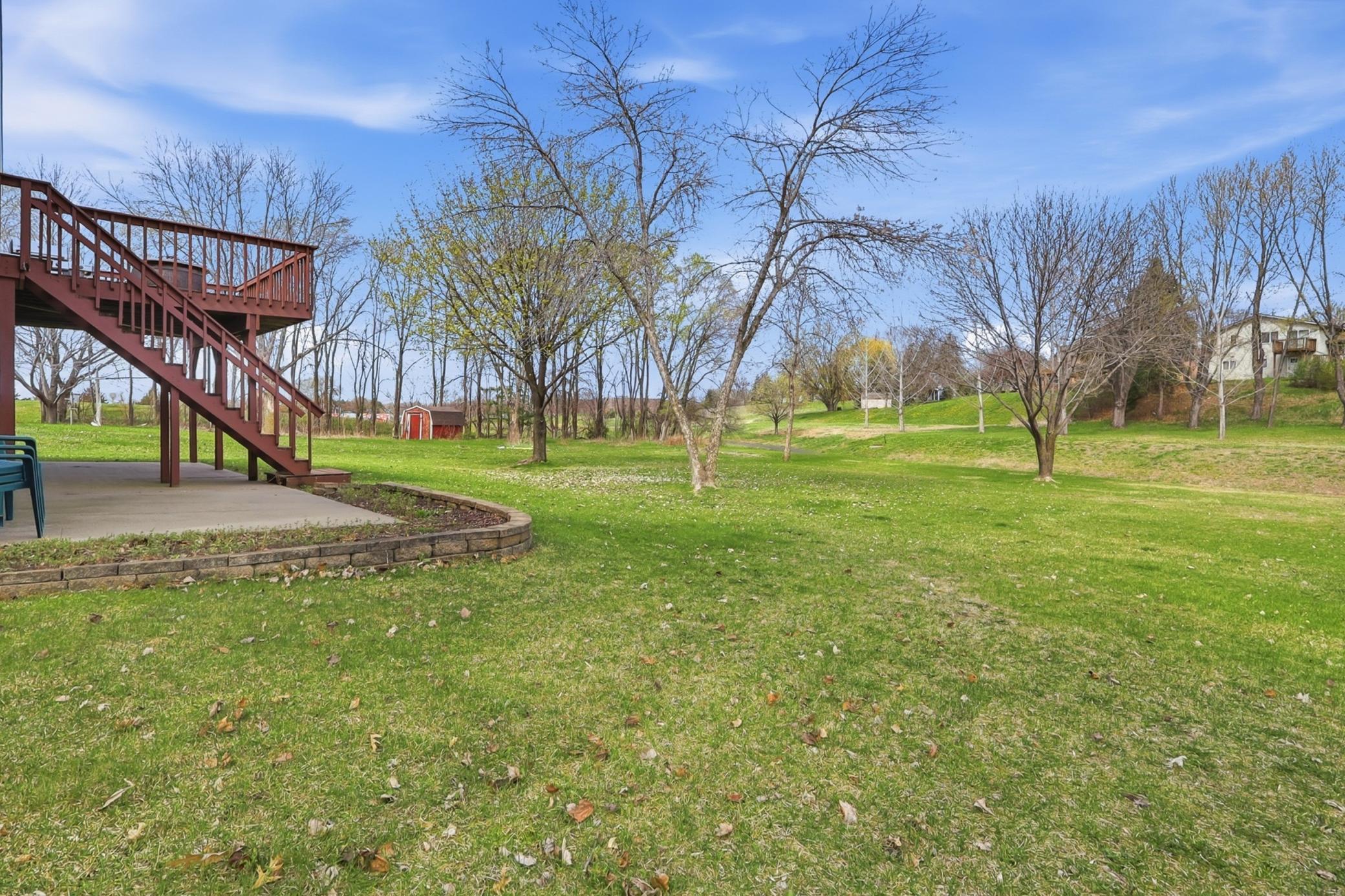 Large back yard