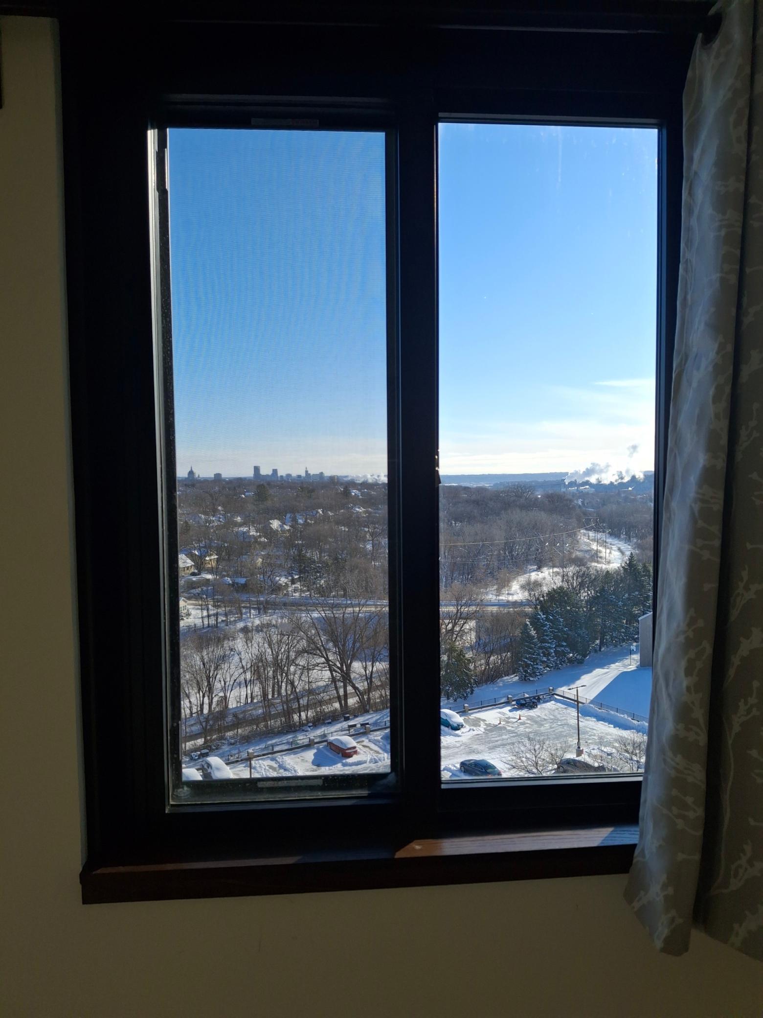 Great city views from both bedrooms