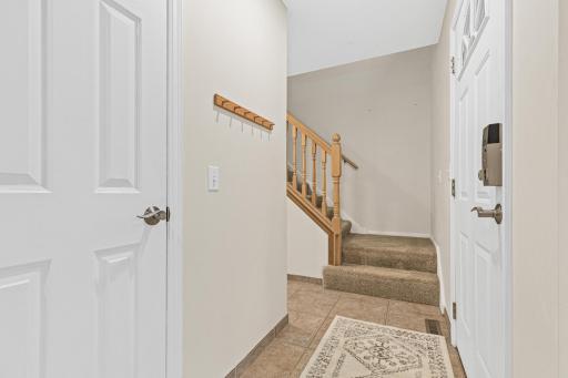 Welcoming front entry leading into a bright and inviting main level.