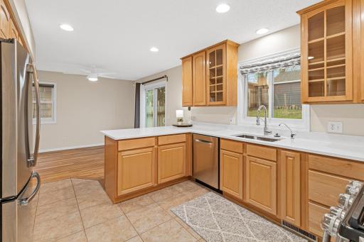 Bright, light filled kitchen with great views to the backyard.