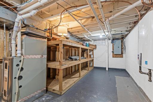 Great storage space in the lower level. Could also be an exercise area.