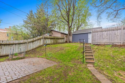 Fenced backyard, large patio and great access