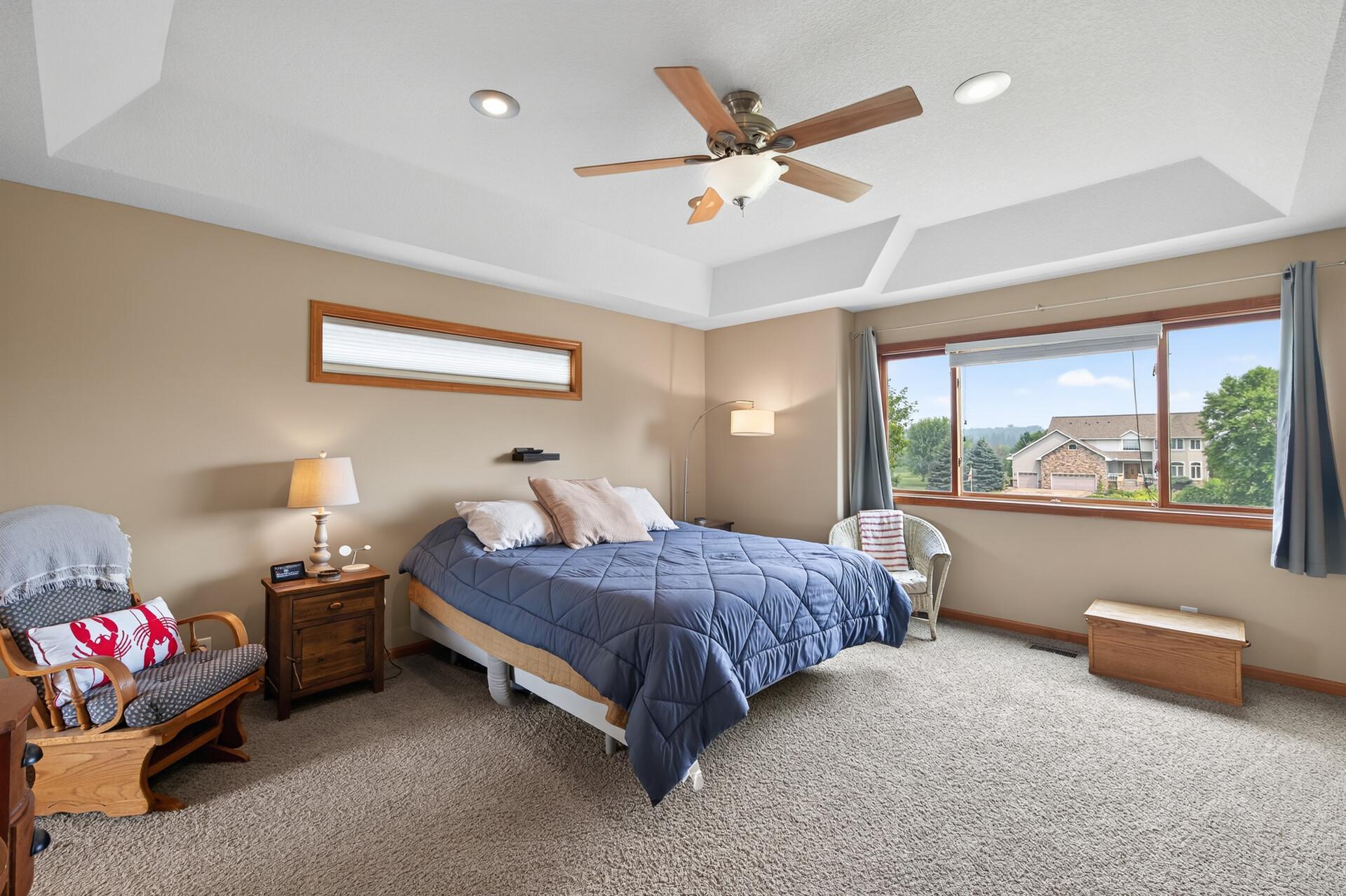 This is your large primary bedroom with walk in closet and huge bathroom suite.