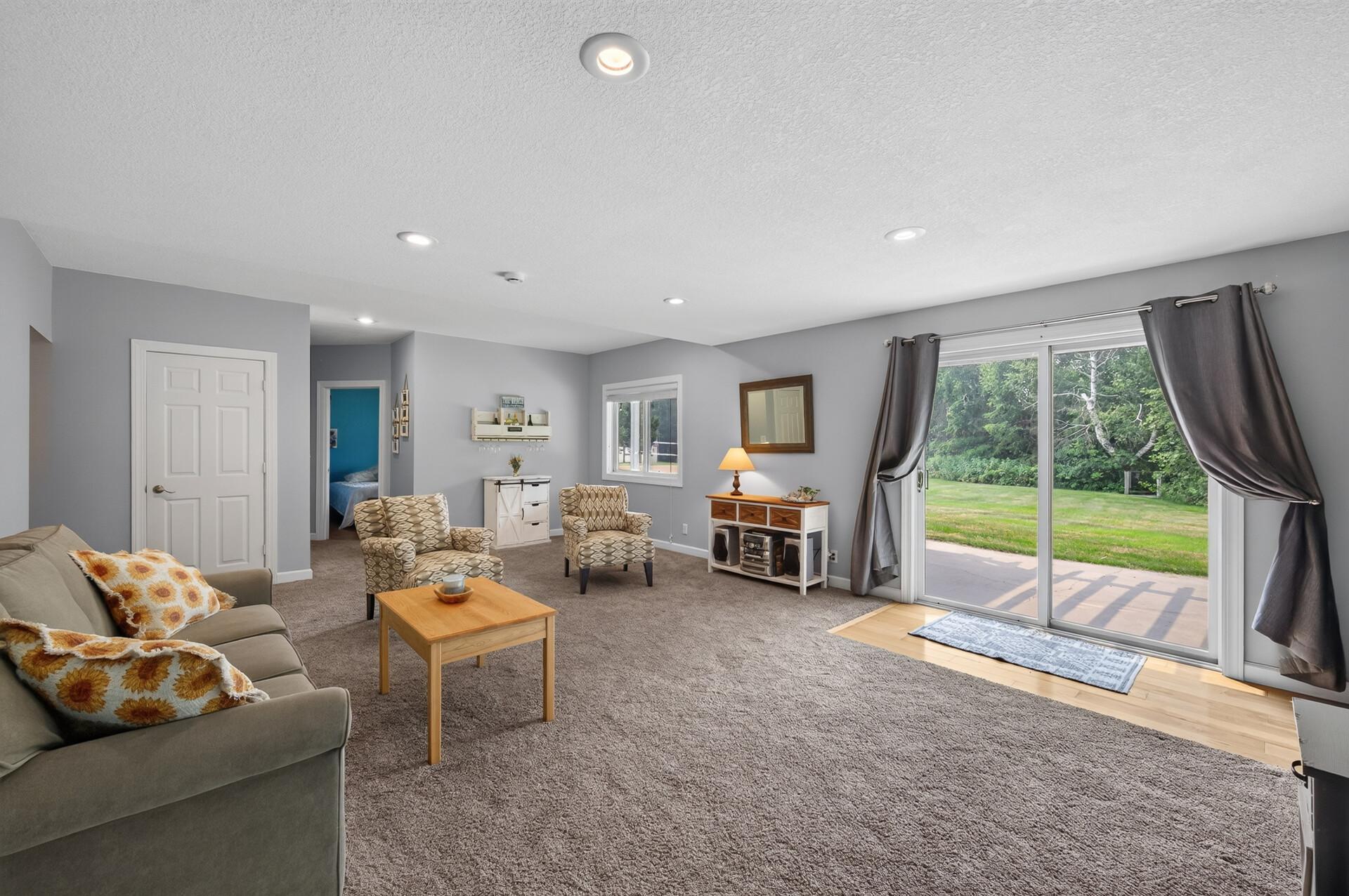 Nice walk out lower level family room.