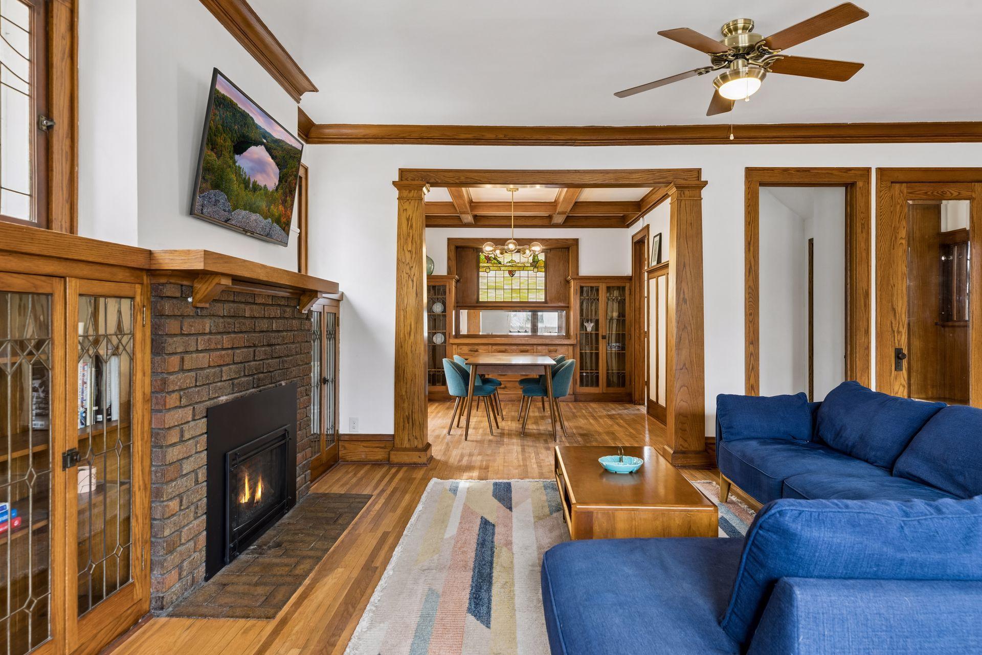 The living room connects to the formal dining room.