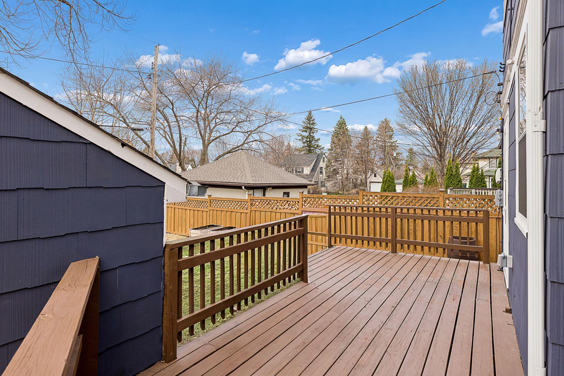 Alternate view of the deck.