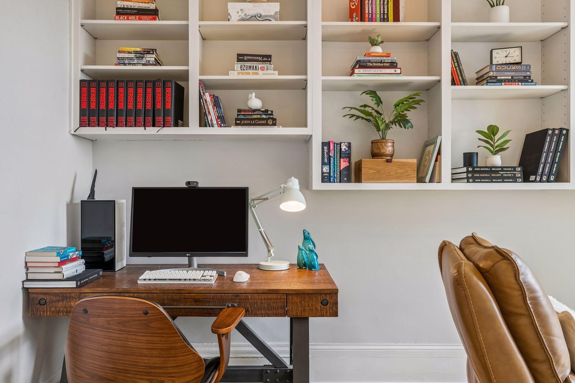 Bedroom 1, currently being used as a home office