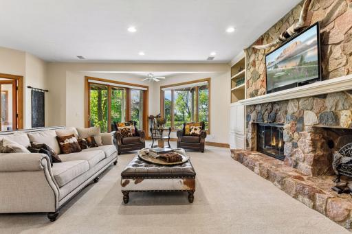 Walk-out to the backyard with views of Lake Minnetonka