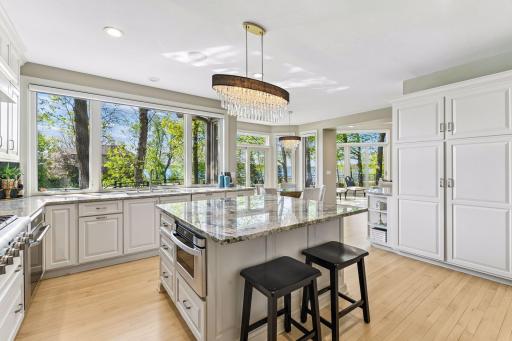 Bright and open with large kitchen window with stunning views of Lake Minnetonka