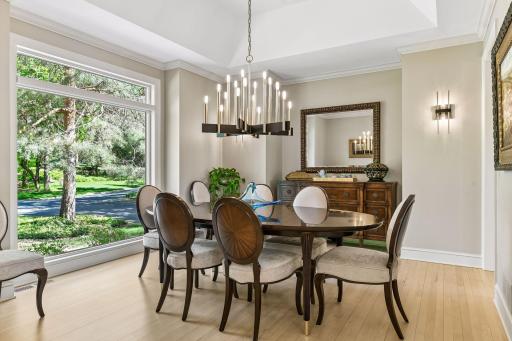 Gather around for meals in the formal dining space