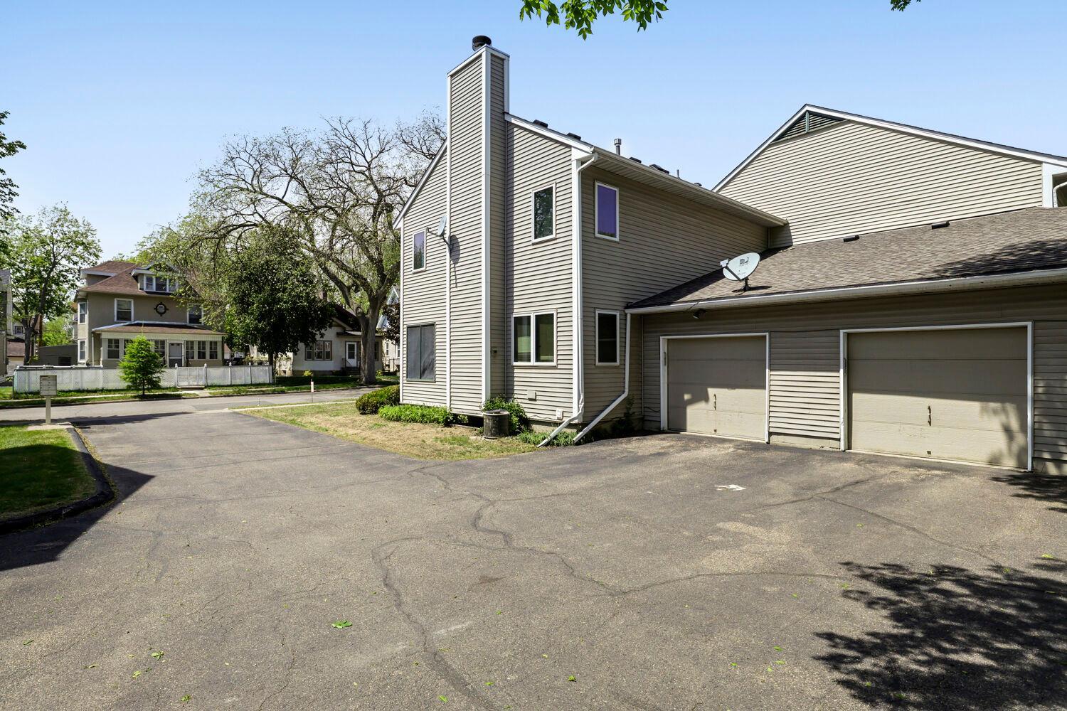 Attached one car garage has additional off street parking