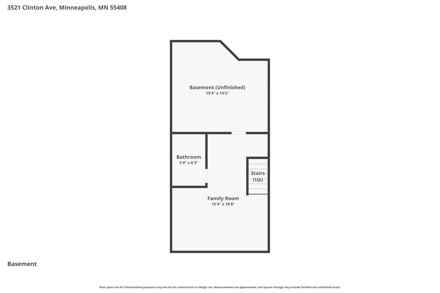 Lower level floor plan