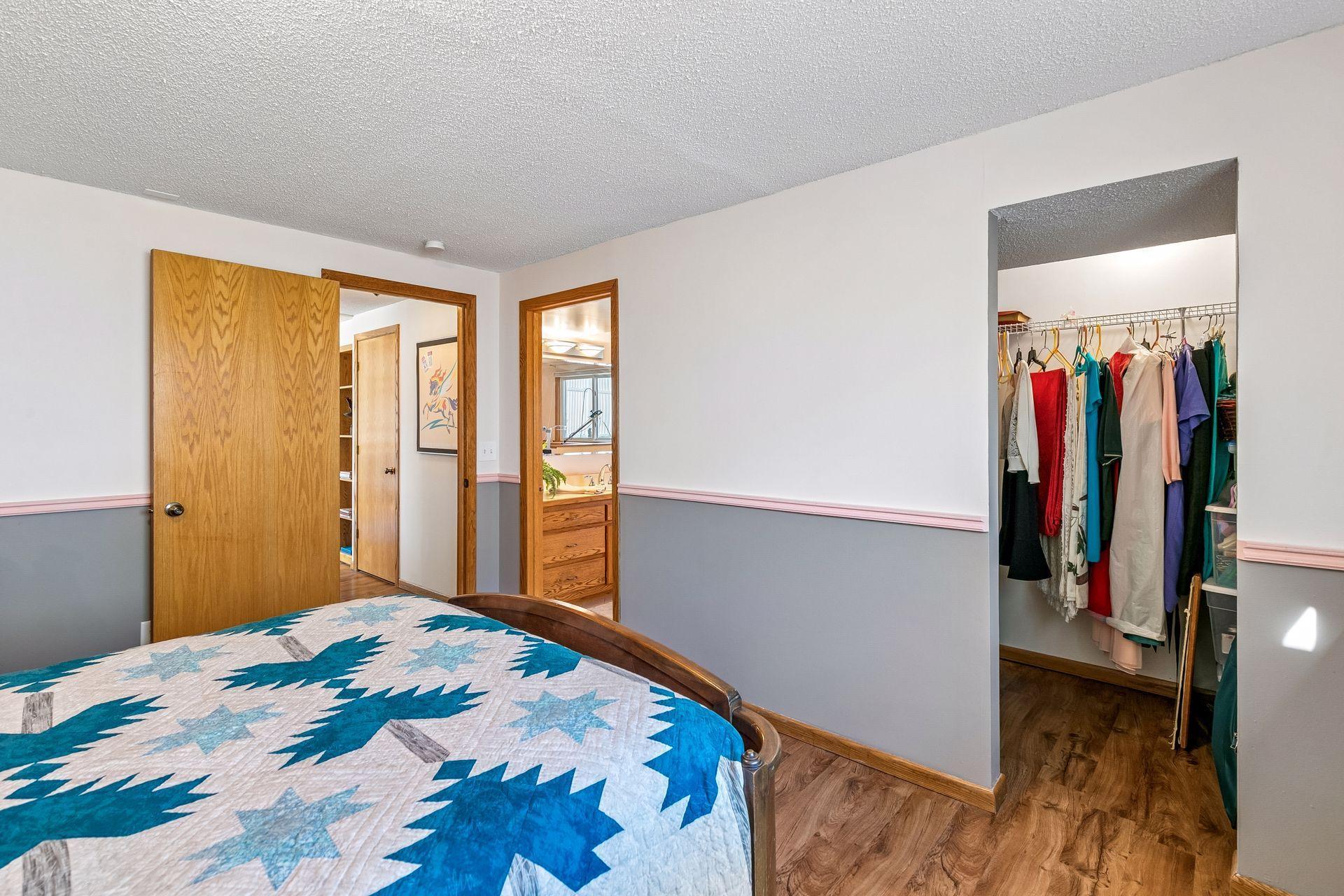 Alternate view of lower level BR & walk-in closet.